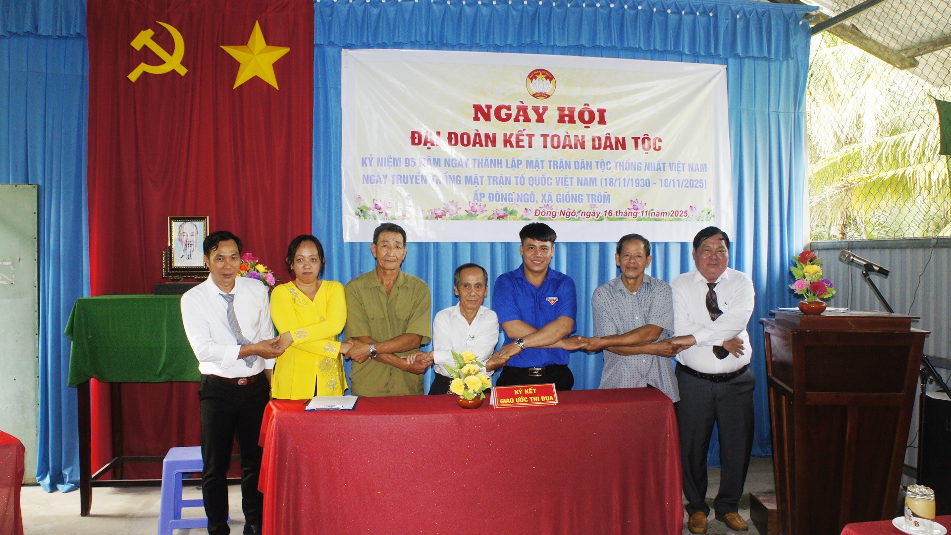 Ấp Đông Ngô xã Giồng Trôm tổ chức Ngày hội Đại đoàn kết toàn dân tộc năm 2025
