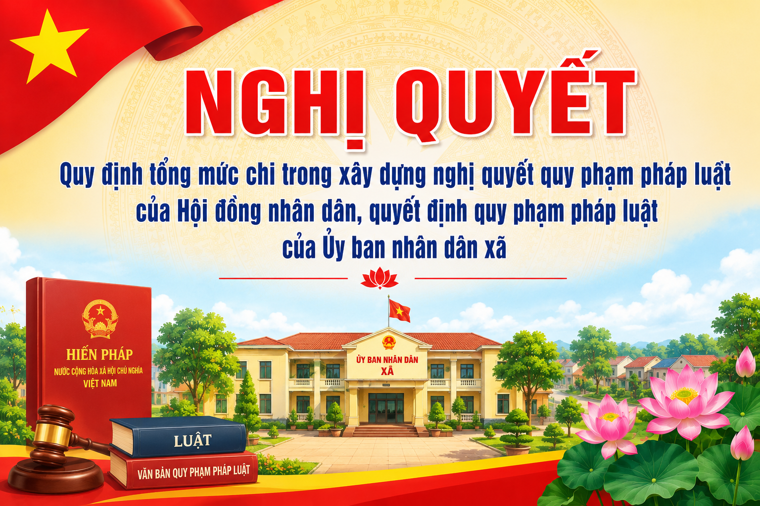 NGHỊ QUYẾT
Quy định tổng mức chi trong xây dựng nghị quyết quy phạm pháp luật
của Hội đồng nhân dân, quyết định quy phạm pháp luật
của Ủy ban nhân dân xã
