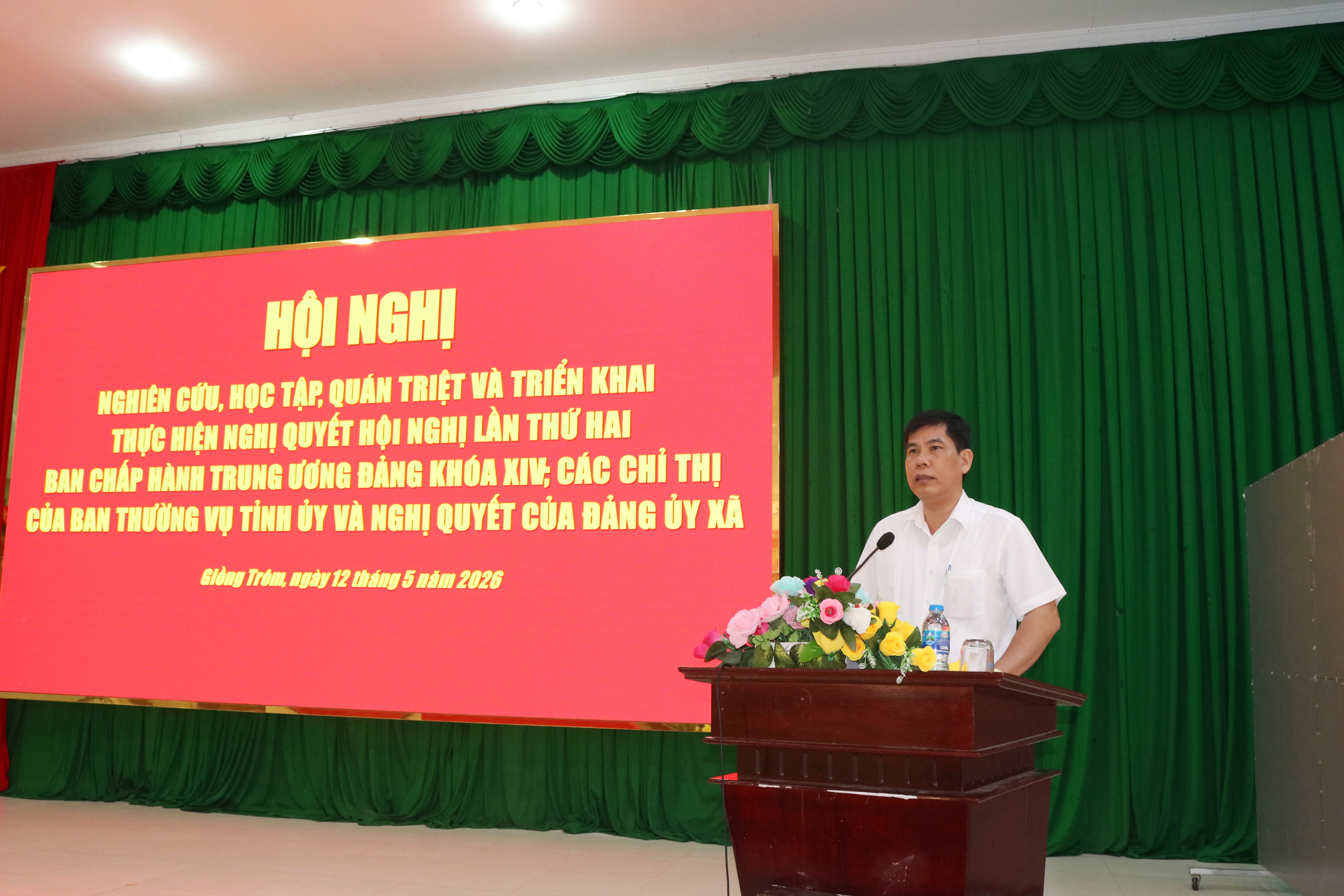 Giồng Trôm tiếp tục quán triệt, triển khai thực hiện Nghị quyết Hội nghị Trung ương lần thứ hai khóa XIV 