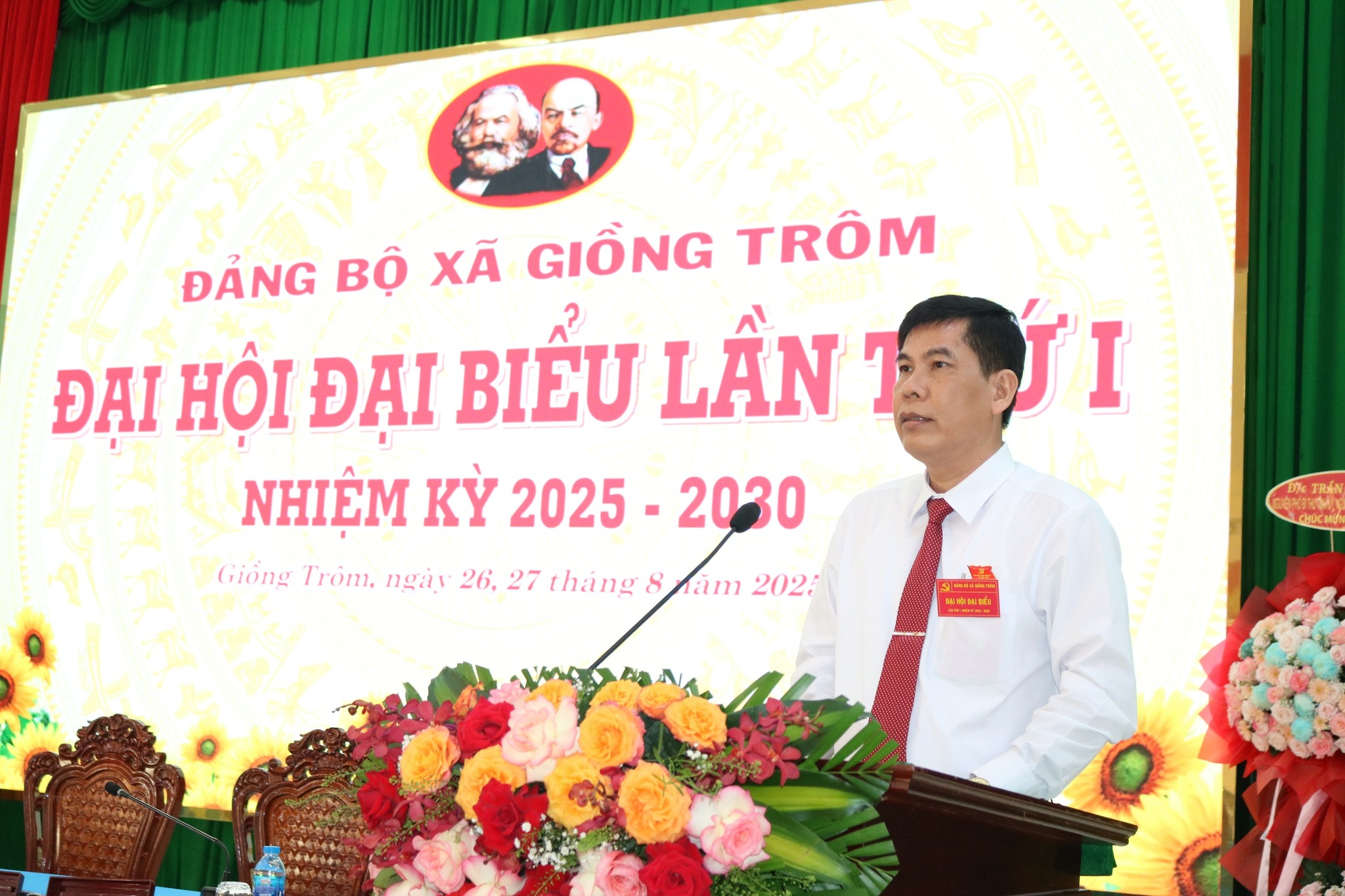 ĐẠI HỘI ĐẢNG BỘ XÃ GIỒNG TRÔM LẤN THỨ I, NHIỆM KỲ 2025-2030( PHIÊN TRÙ BỊ)