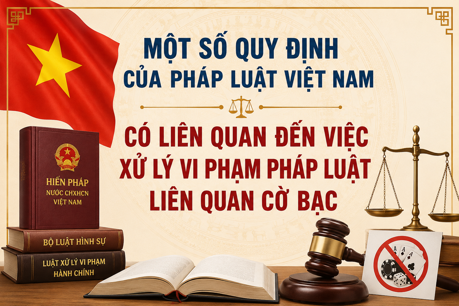 Một số quy định của pháp luật Việt Nam có liên quan đến việc xử lý  vi phạm pháp luật liên quan cờ bạc
