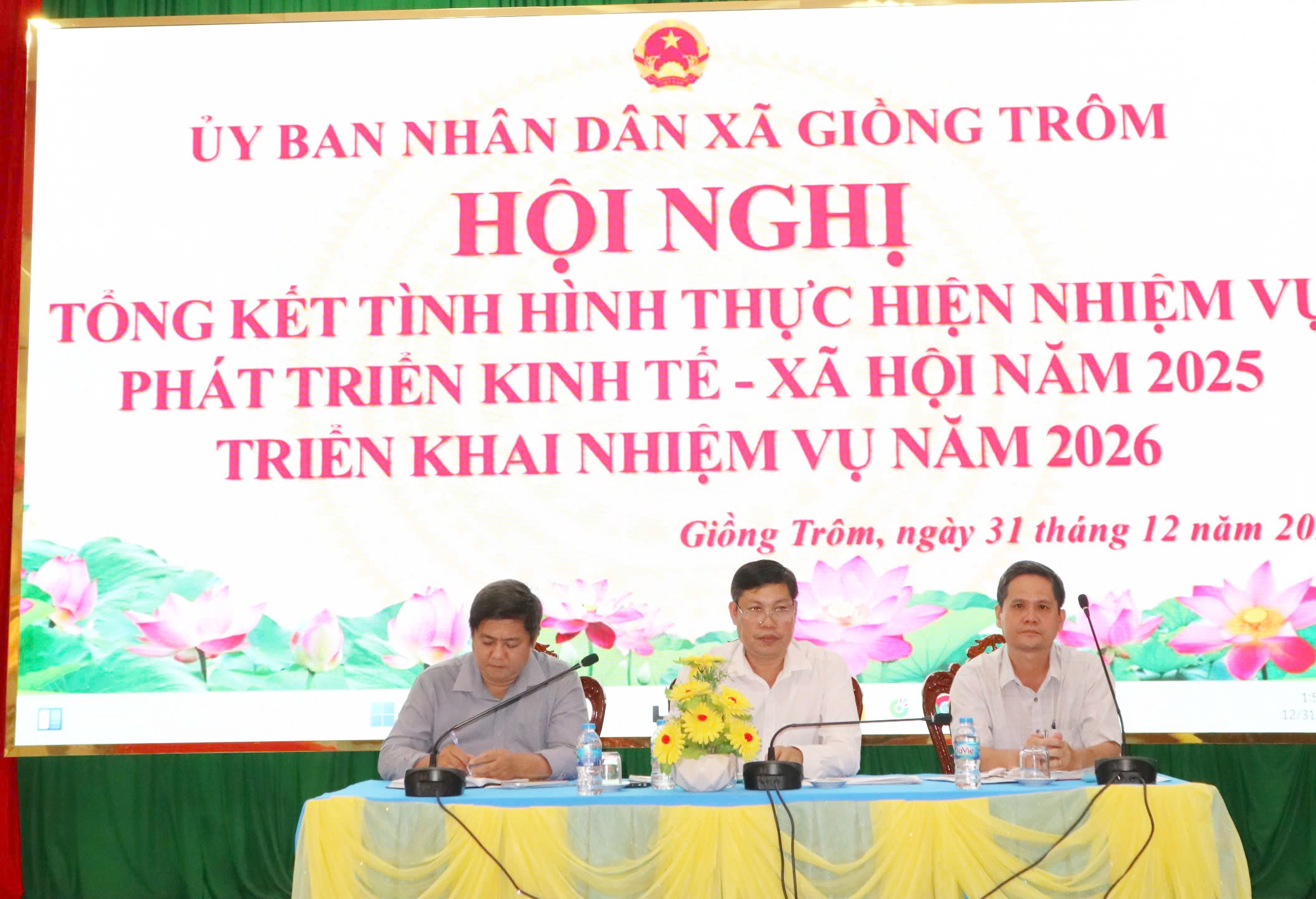 Xã Giồng Trôm Tổng kết tình hình thực hiện nhiệm vụ phát triển kinh tế - xã hội năm 2025, triển khai nhiệm vụ năm 2026
