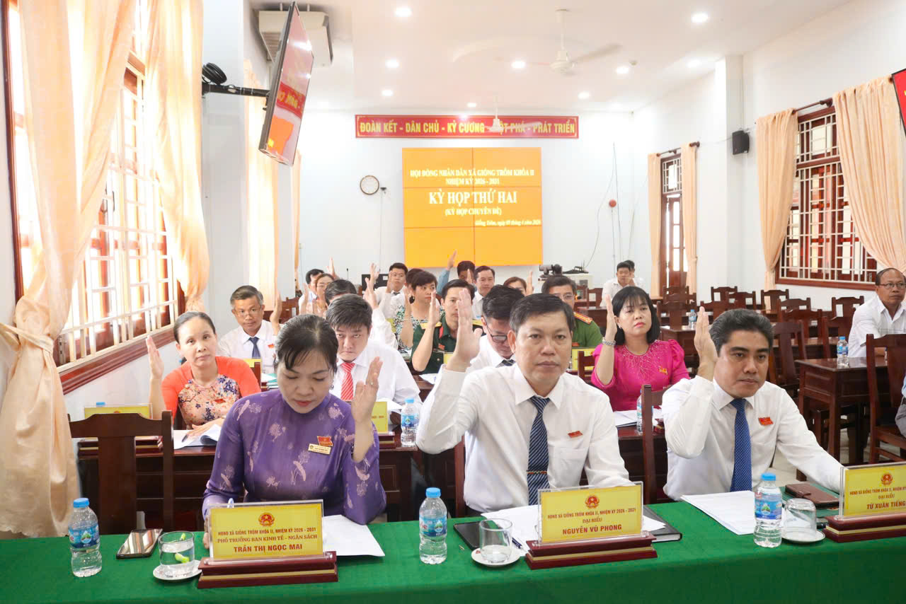 Kỳ họp thứ Hai - Hội đồng nhân dân xã Giồng Trôm khóa II, nhiệm kỳ 2026 – 2031 (Kỳ họp chuyên đề)
